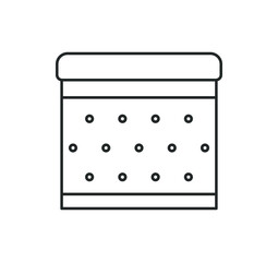 different types of mattresses, line icon, memory foam mattresses 