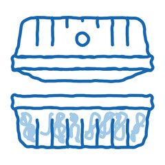 heating stove doodle icon hand drawn illustration