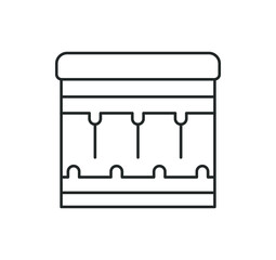different types of mattresses, line icon, 