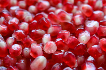 Close up of pomegranate seeds. Texture. Background. Pomegranate. Seeds.