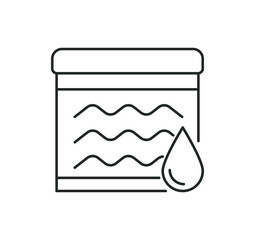 different types of mattresses, line icon, water mattress