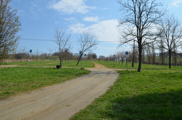 Ogromny parking na polach przed Arboretum w Wojsławicach © Ewa