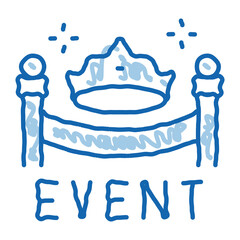 solemn presentation event doodle icon hand drawn illustration