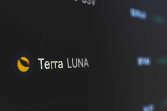 Terra luna on cryptocurrency exchange market . A cryptocurrency is a digital or virtual currency that uses cryptography for security