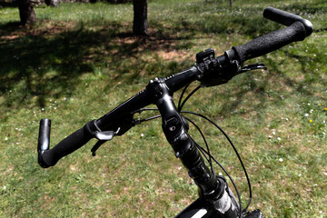 bike handlebar viewed from above