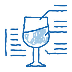 wine structure doodle icon hand drawn illustration