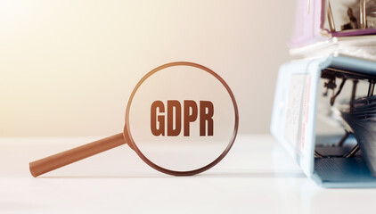 Business search loupe magnifier GDPR Data Protection Regulation