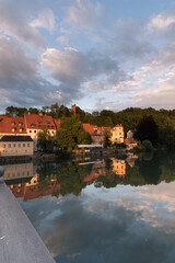 clear river reflection