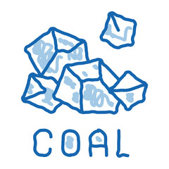 coal particles doodle icon hand drawn illustration