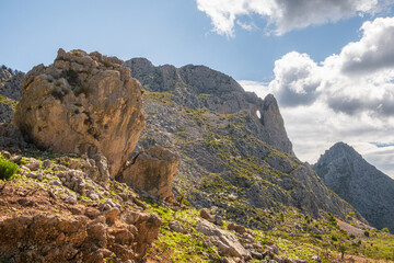 Fototapeta premium Mallada del Llop, rocky mountains in the province of Alicante (Spain).