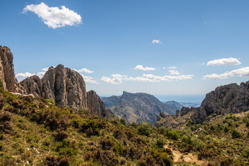 Mallada del Llop, rocky mountains in the province of Alicante (Spain).