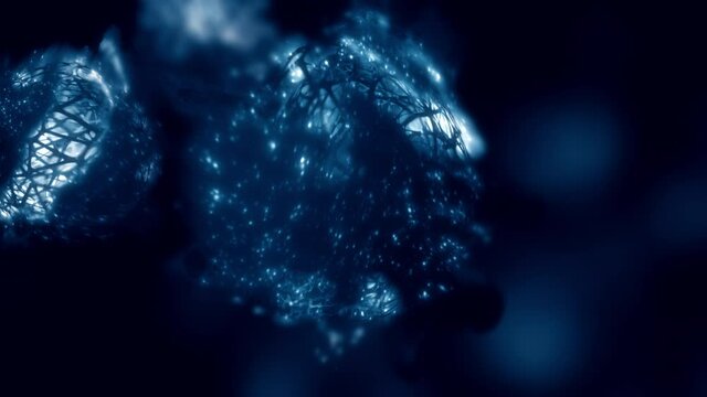 Blue energy of Hydrogen and Lithium. Futuristic loop of quantum particle fission photon and artificial intelligence. Alien nuclear synapse as robotic radioactive space time power supply in cyberspace.