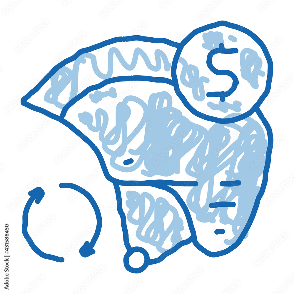 Poster safety helmet paid service doodle icon hand drawn illustration