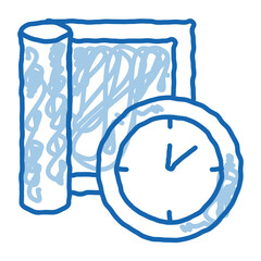 carpet cleaning timeout doodle icon hand drawn illustration