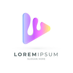 gradient plat button logo