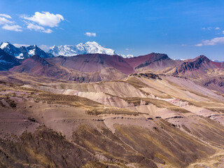 Fototapeta na wymiar Aerial mountain view - Andes