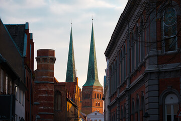 Lübeck City in Schleswig Holstein Germany