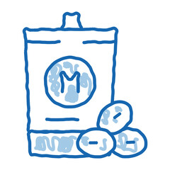 packaged mayonnaise doodle icon hand drawn illustration