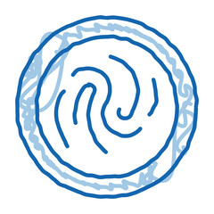 spread evenly mayonnaise on plate doodle icon hand drawn illustration
