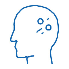 main problem of dermatitis doodle icon hand drawn illustration