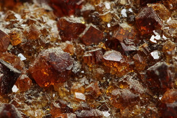Macro Photography Citrine stone.  Citrine, a semiprecious gem, close up with brownish colour 