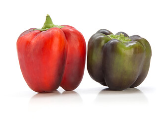 Red and green peppers