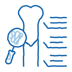 study bone joint doodle icon hand drawn illustration