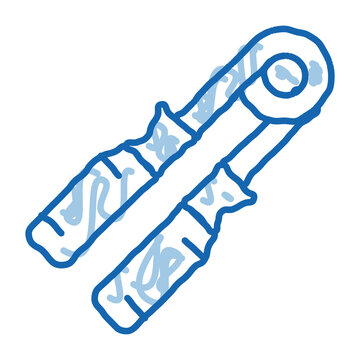blue hand gripper sketch clip art preview