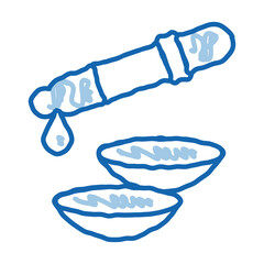 lens dropper liquid doodle icon hand drawn illustration