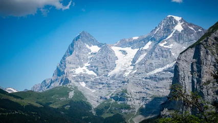 Foto op Aluminium The impressive mountains and glaciers in the Swiss Alps - travel photography © 4kclips