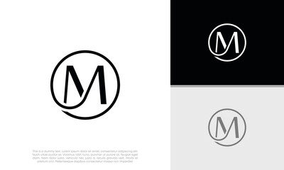 Fototapeta premium Initials M logo design. Initial Letter Logo. 