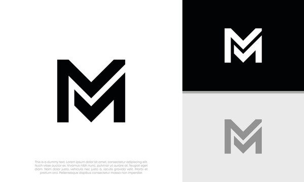 M logo design illustrator 