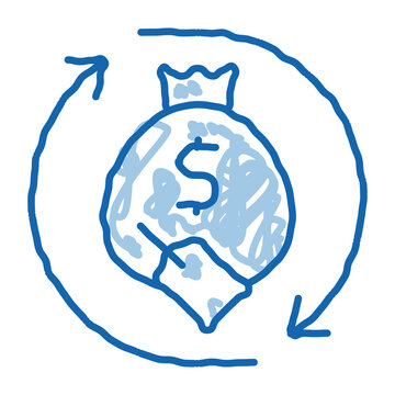 recommend clip art: money bag repeat doodle icon hand drawn illustration