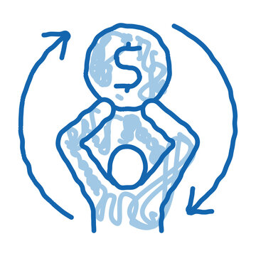 recommend clip art: financial replay doodle icon hand drawn illustration