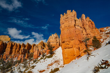 Hoodoos Sculpted by Wind, Rain, and Snow in Bryce Canyon
