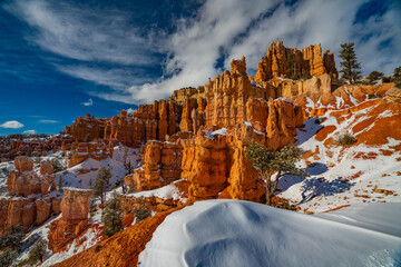 Snow Drifts in Bryce Canyon