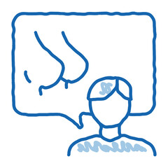 human speak about boobs doodle icon hand drawn illustration