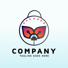 cool bumble bee fitness icon vector logo design