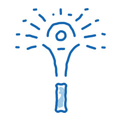 sparkling firework doodle icon hand drawn illustration