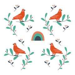Seamless bird pattern with modern style ready to print. Pattern for kids, clothes, sewing, shirt and phone case. Bird vector illustration.