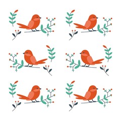 Seamless bird pattern with modern style ready to print. Pattern for kids, clothes, sewing, shirt and phone case. Bird vector illustration.
