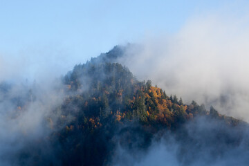 Mountain Morning with clouds