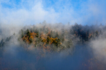 Mountain Morning with clouds