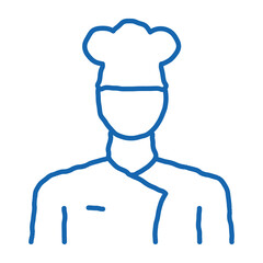 cook chief profession doodle icon hand drawn illustration