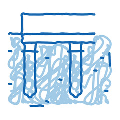 pile foundation doodle icon hand drawn illustration
