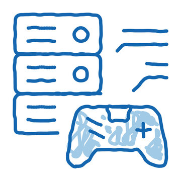 Game Main Menu Doodle Icon Hand Drawn Illustration