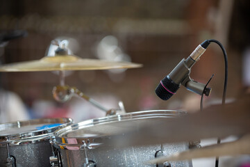 drum kit on stage
