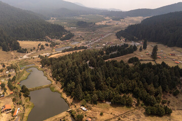 Panorámica del las lagunas de la Marquesa, México