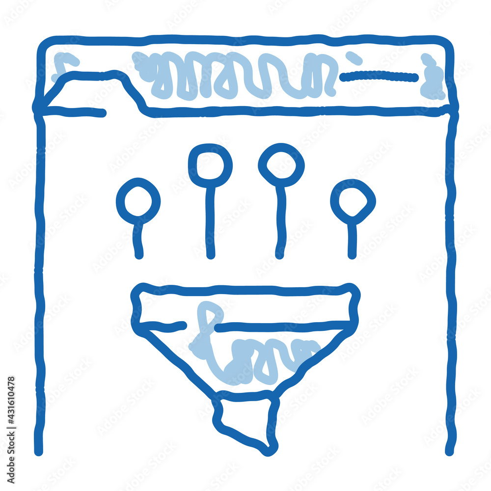Poster filtering data icon vector outline illustration color