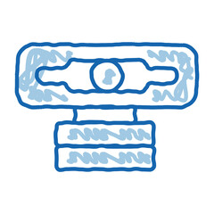 web camera doodle icon hand drawn illustration